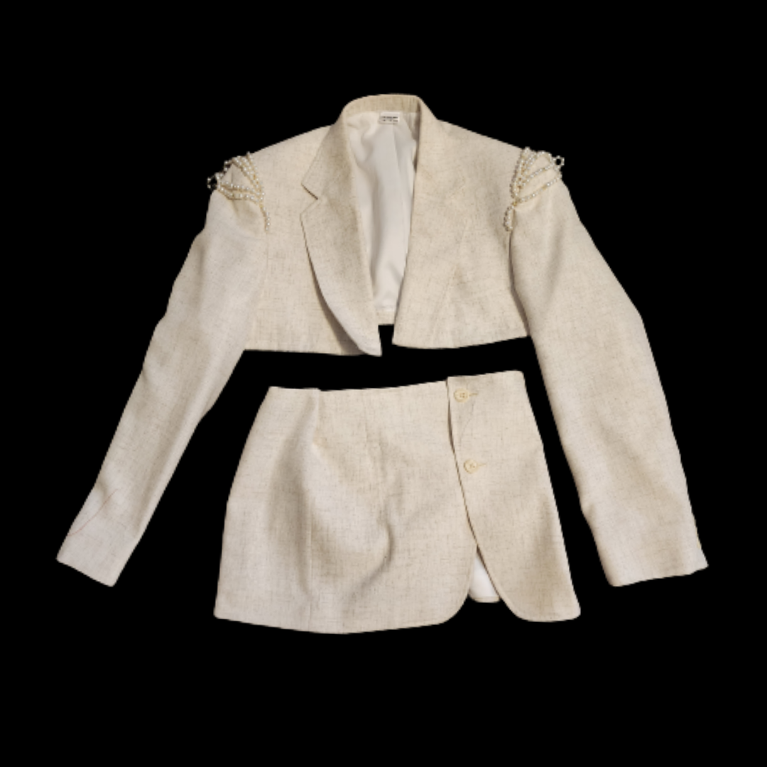 Ivory Blazer and Mini Skirt Set(S)