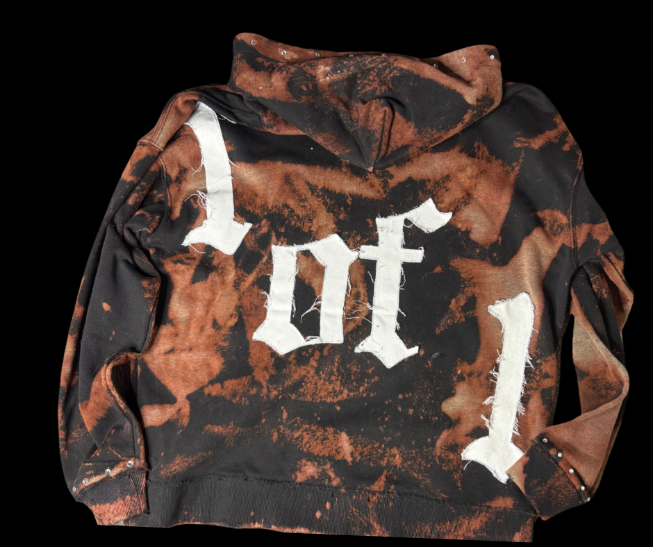 Black and Brown 1 of 1 Zip Up Hoodie (M)