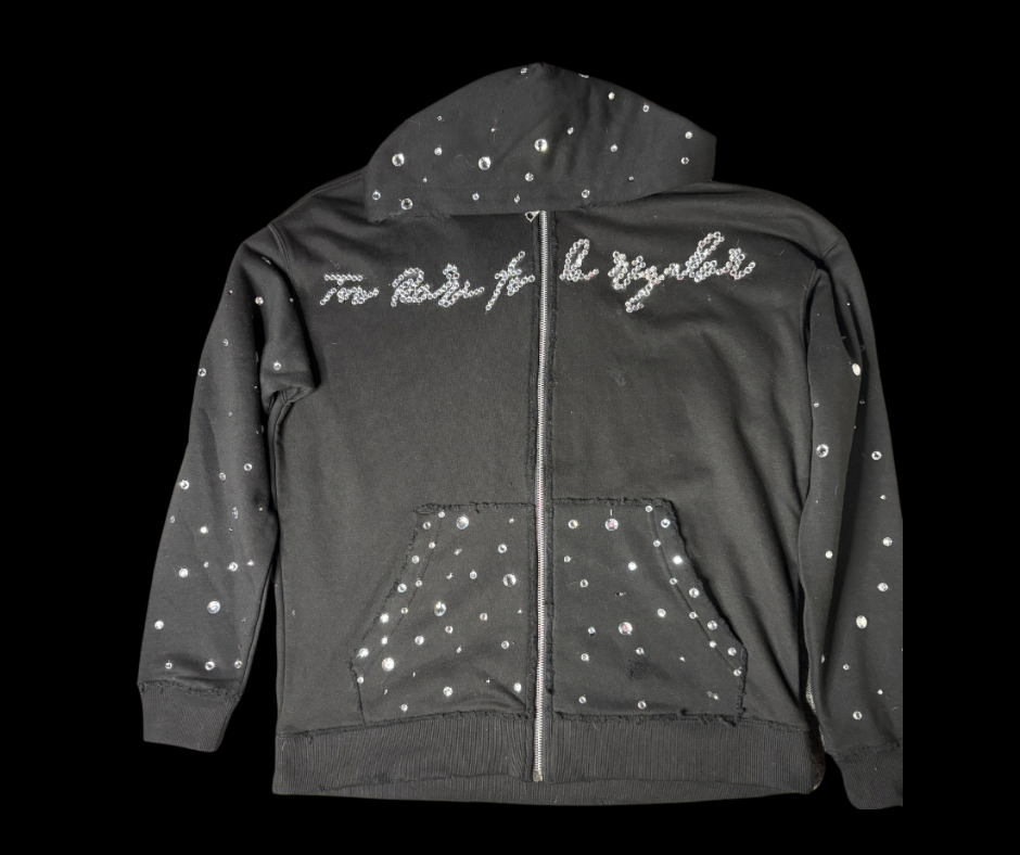 Black Too Rare To Be Regular Zip Up Hoodie (S)