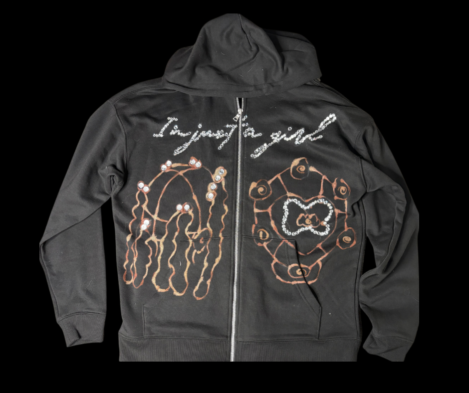 Black I’m Just a Girl Zip Up Hoodie (S)