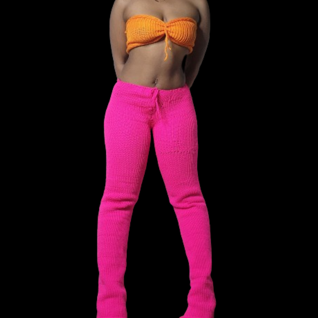 Pink Knitted pants (M)