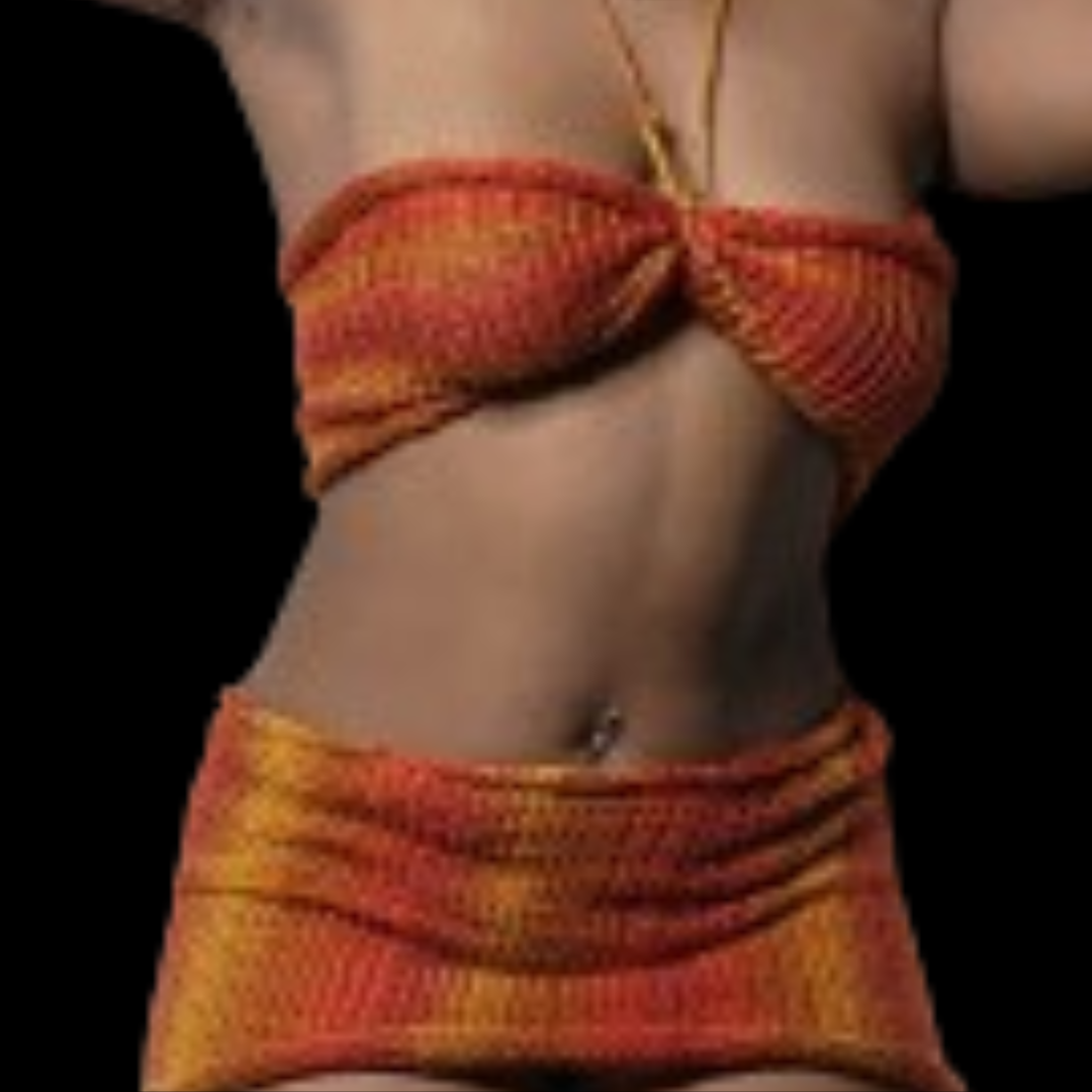 Orange hue knitted top (S/M)