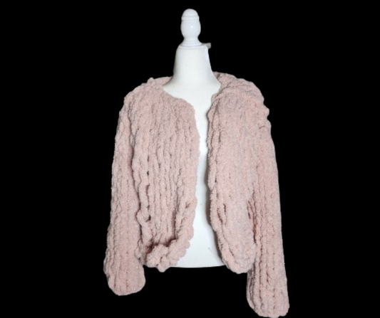 Pink Sparkles knitted cardigan (M)