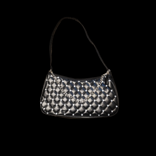 Black Rhinestones Purse