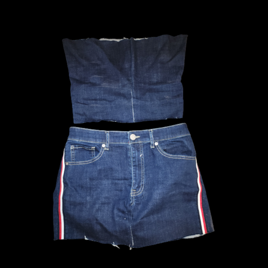 Denim T. Hilfiger Rework Mini Skirt Set (S)