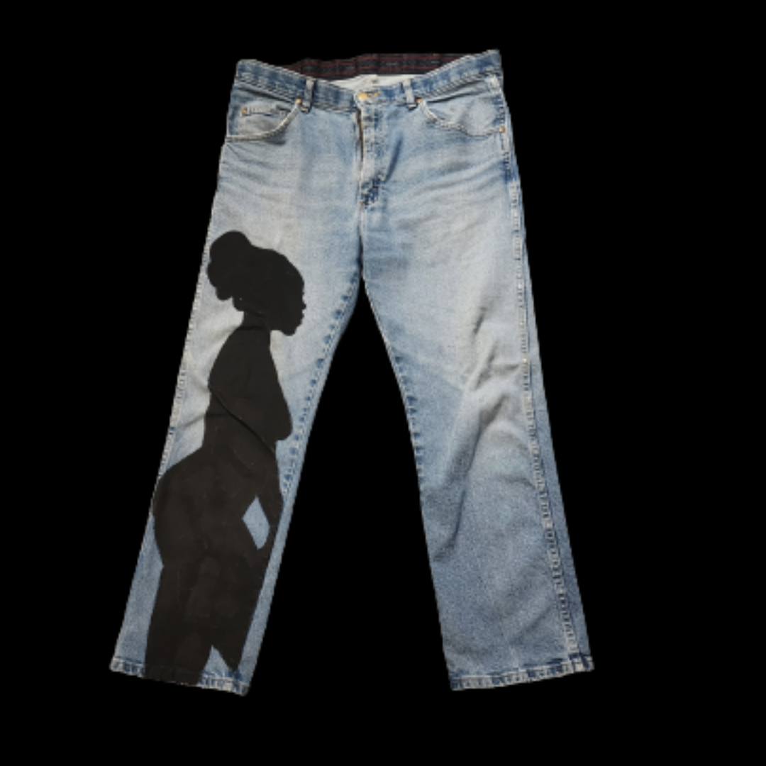 Denim Woman Hand-painted Jeans (34)