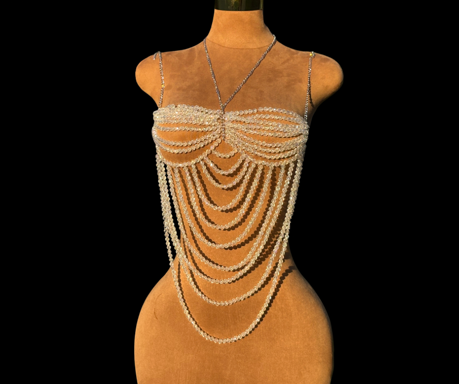 Clear Crystal Beaded set